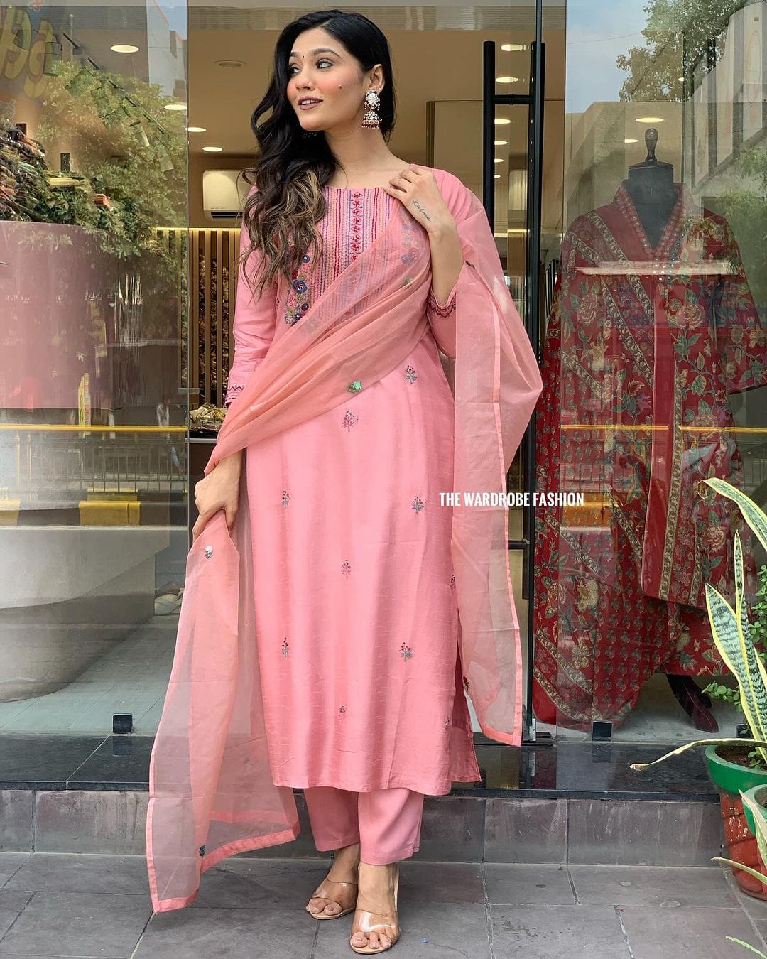 MT Chanderi Silk Embroidery Kurti With Bottom Dupatta Wholesalers In Delhi

